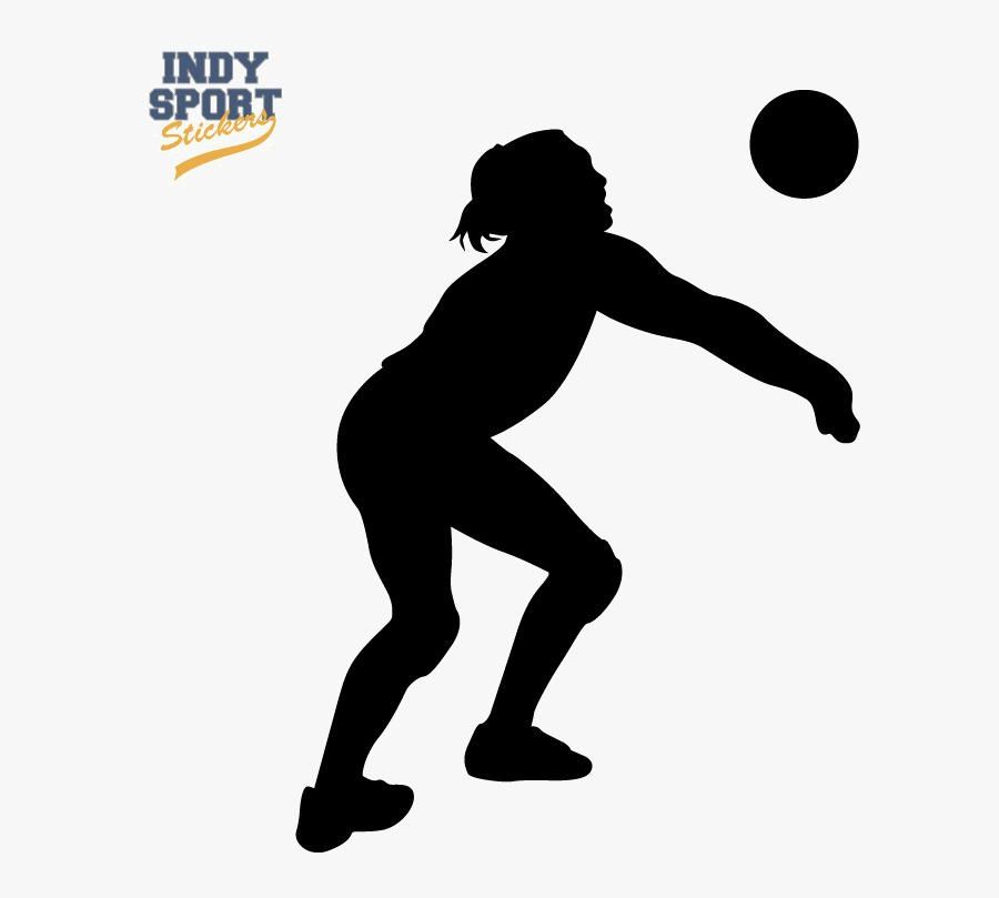 Sticker Clip Art Volleyball Player Decal - Volleyball Player Silhouette Png, Transparent Clipart