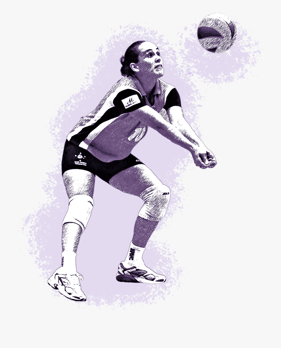 Volleyball Player - Volleyball Sketch, Transparent Clipart