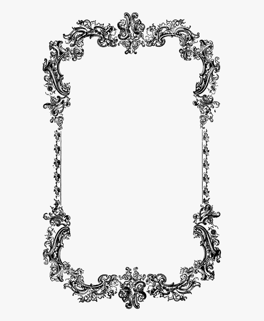 Transparent Picture Frames Png - Vintage Border Background Transparent, Transparent Clipart