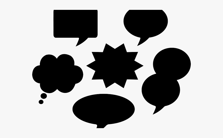 Comic Book Call Out Silhouette, Transparent Clipart