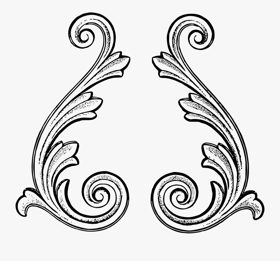 Flourishes Clipart Victorian - Transparent Flourishes, Transparent Clipart