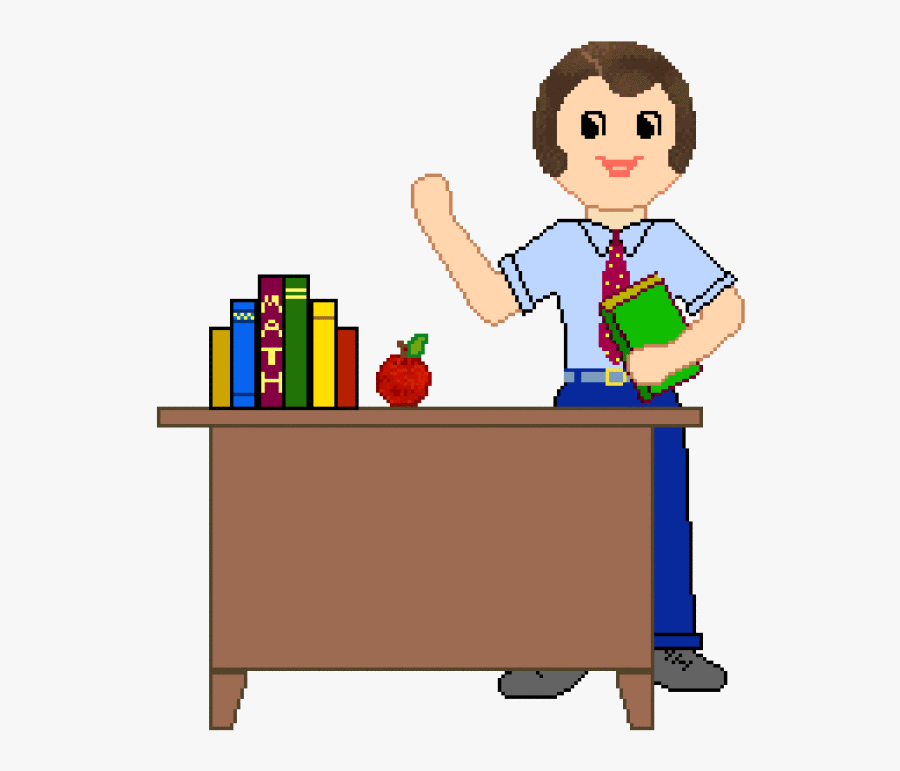 Table Clipart School Teacher Cartoon Teacher Gif Transparent