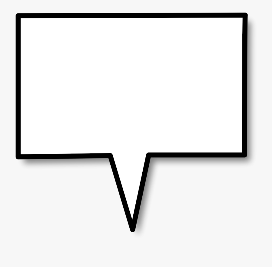 Speech Bubble - Rectangular Callout, Transparent Clipart