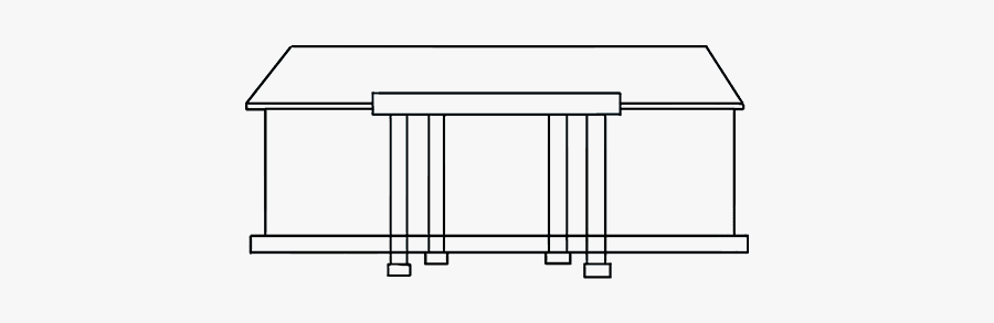 How To Draw A School Really Easy Drawing Tutorial - Coffee Table, Transparent Clipart