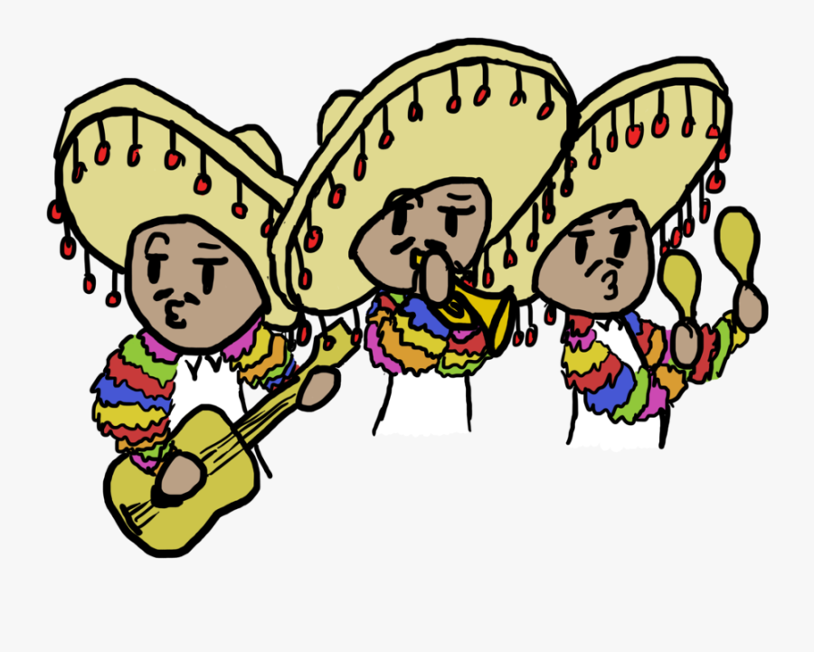 Transparent Kiss Band Png - Easy Mariachi Drawing, Transparent Clipart