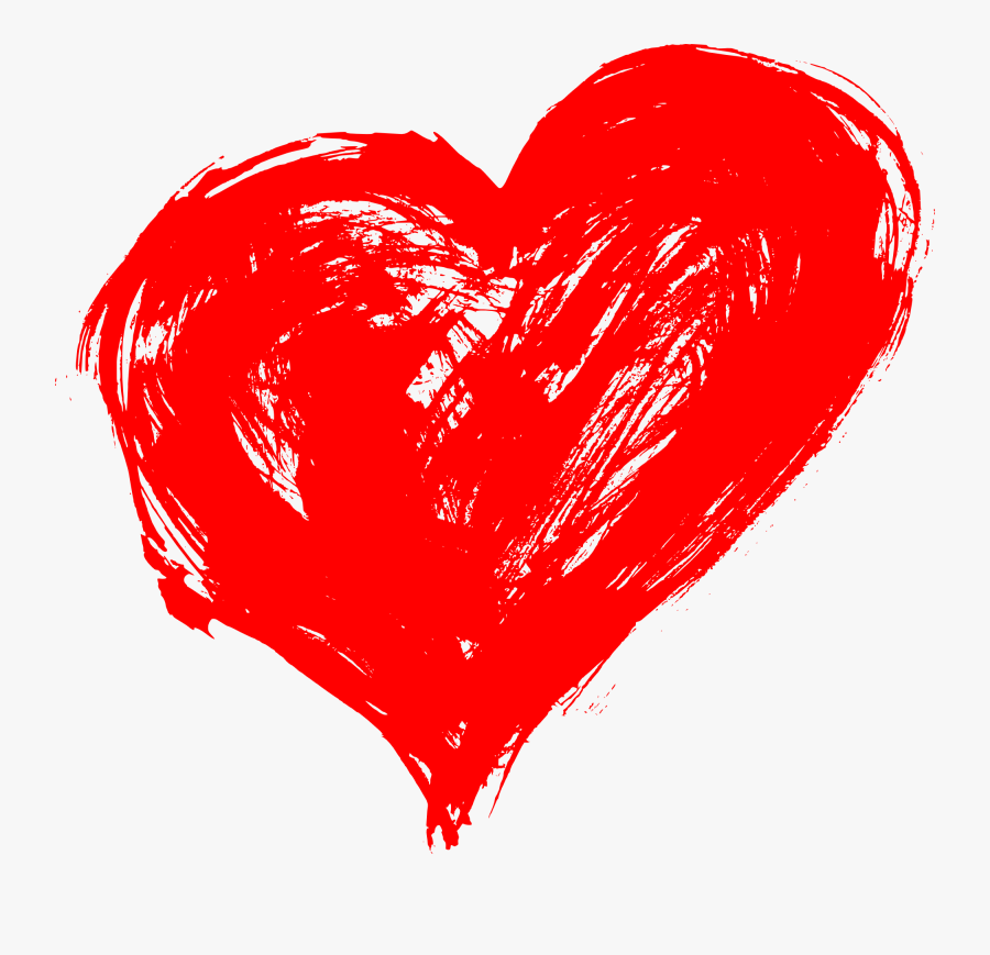 Hand Drawn Heart Png Transparent - Hand Drawn Chalk Heart Png, Transparent Clipart