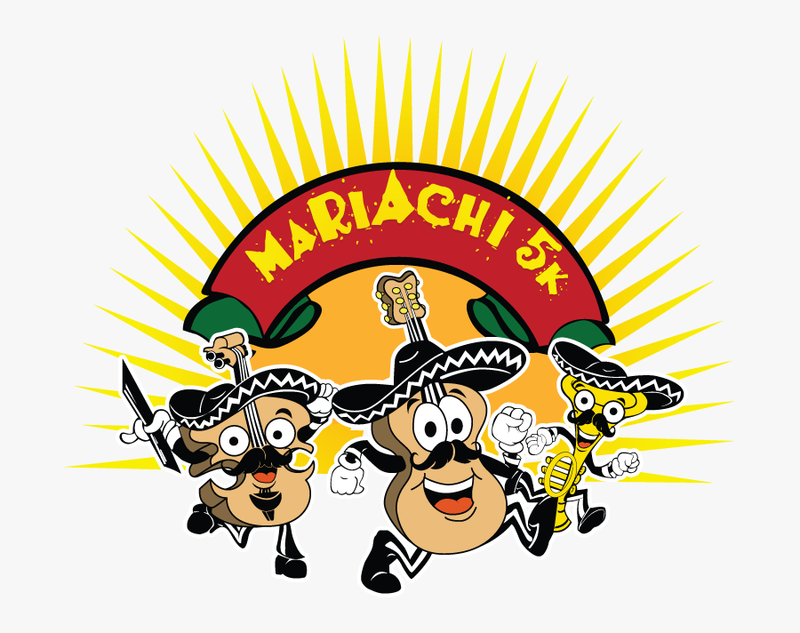 Mariachi 5k - Cartoon - Cartoon, Transparent Clipart