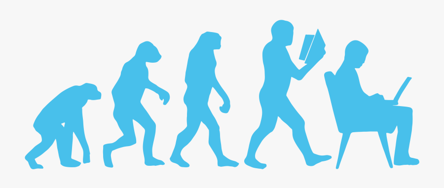 Transparent Evolution Png - Human Evolution To Computers, Transparent Clipart