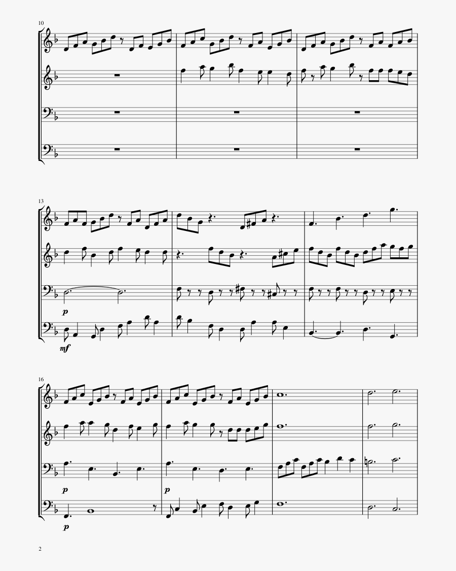 Beethoven String Quartet 13 Violin Cavatina Sheet Music, Transparent Clipart