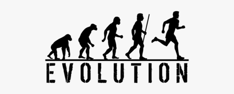 Clip Art Evolution Of Man Picture - Evolution Of Man Running, Transparent Clipart