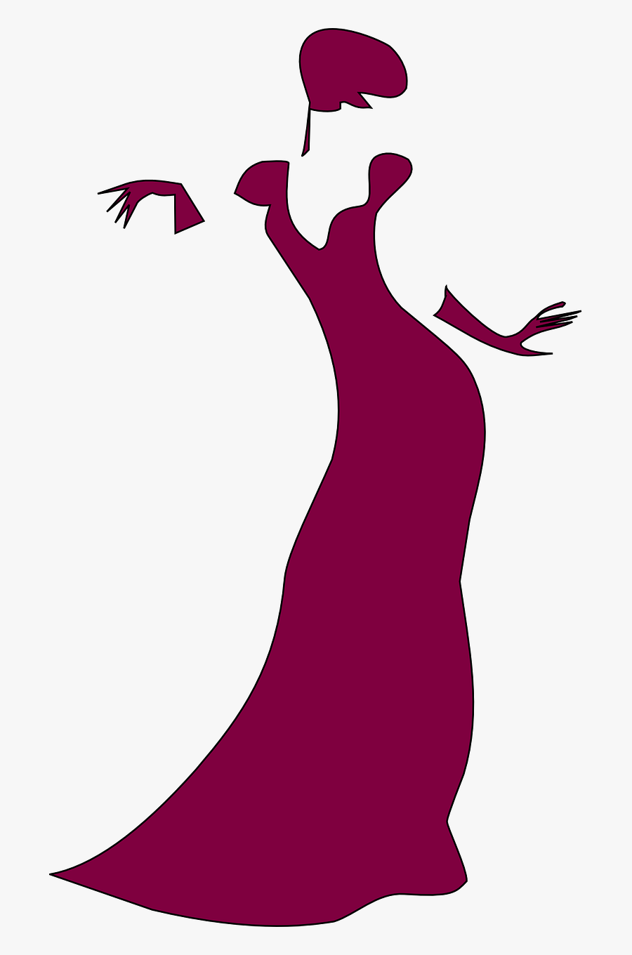 Elegance Clipart Elegant Lady - Gown Clip Art, Transparent Clipart