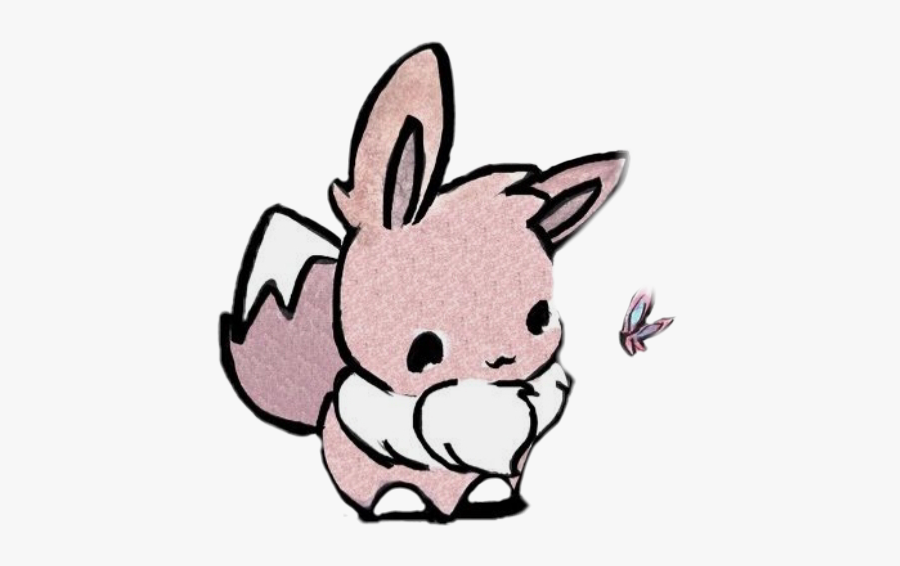 #cute #pokemon #evolution #pink #evee - Cute Kawaii Eevee, Transparent Clipart