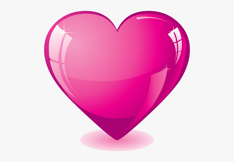 Hot Pink Heart Transparent Background Love - Pink Heart Transparent Background, Transparent Clipart