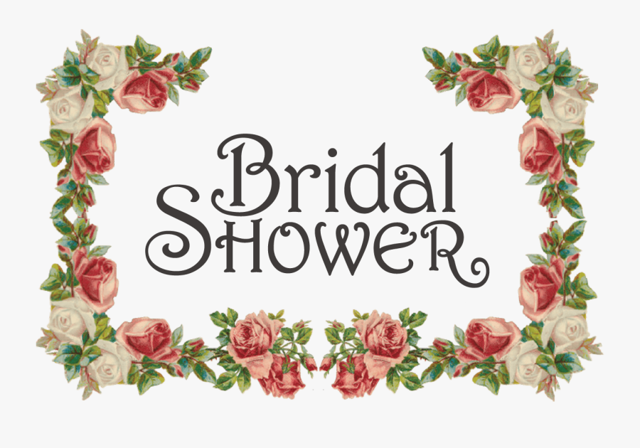 Transparent Bridal Shower Invitation Clipart - Flower Page Design Borders, Transparent Clipart