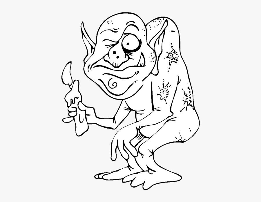 Goblin Coloring Pages - Illustration, Transparent Clipart