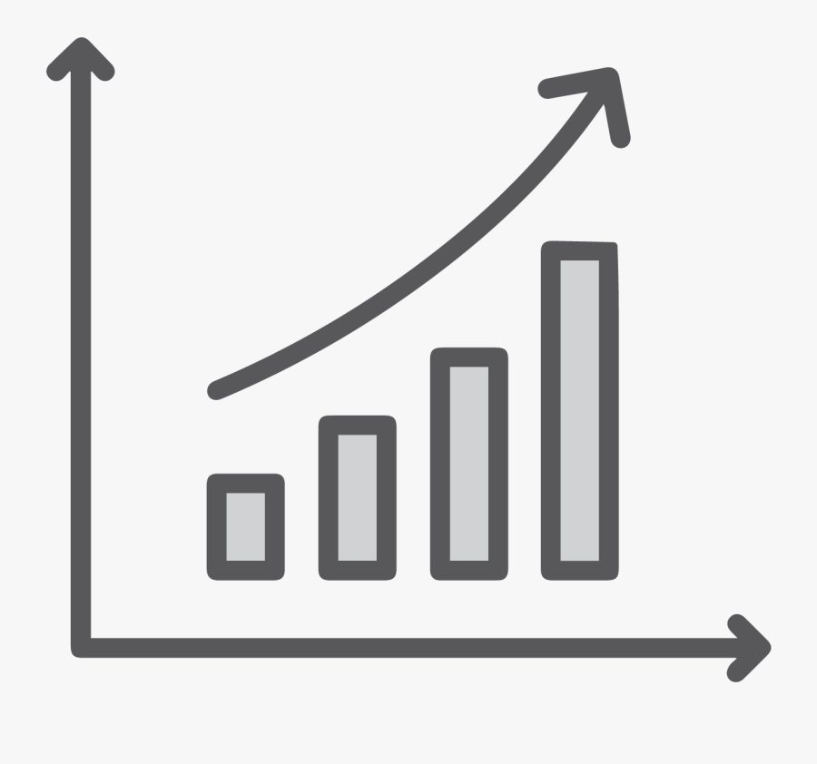 Business Development Growth - Graph Increase Black And White, Transparent Clipart