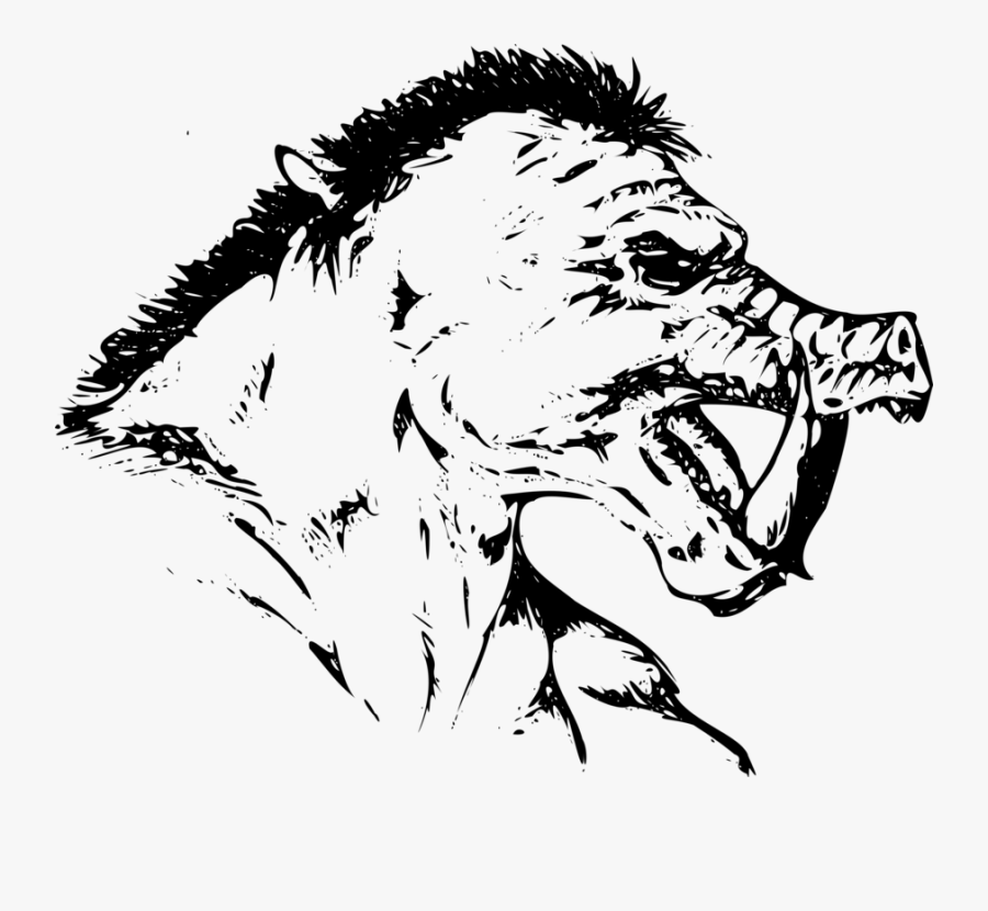 Art,monochrome Photography,carnivoran - Public Domain Orc, Transparent Clipart