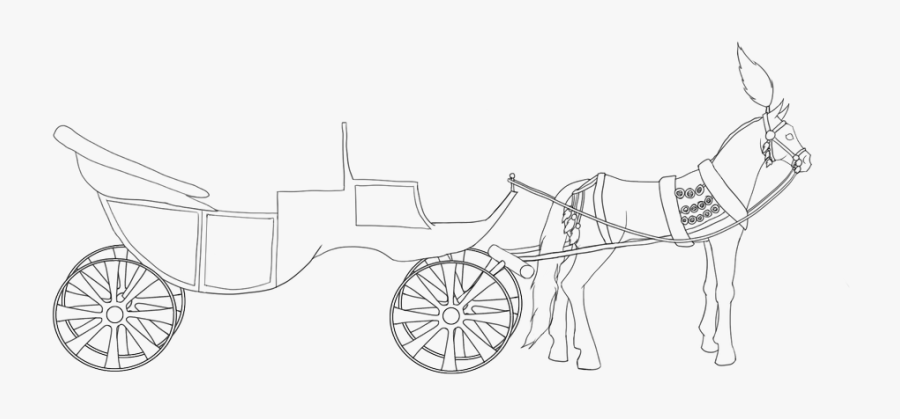 Wagon Wheel Lineart - Line Art, Transparent Clipart