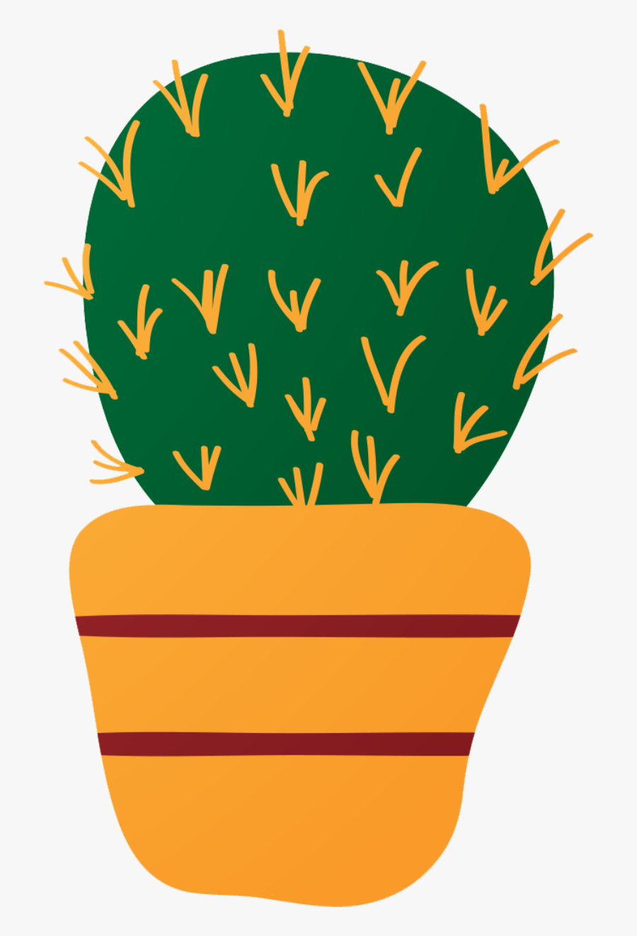 Cactaceae Plant Sticker Erg - Cactus Y Nopales Animados, Transparent Clipart