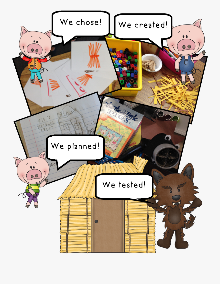 The Three Little Pigs And The Big Bad Pig, The Schroeder - Three Little Pigs Houses Challenge, Transparent Clipart
