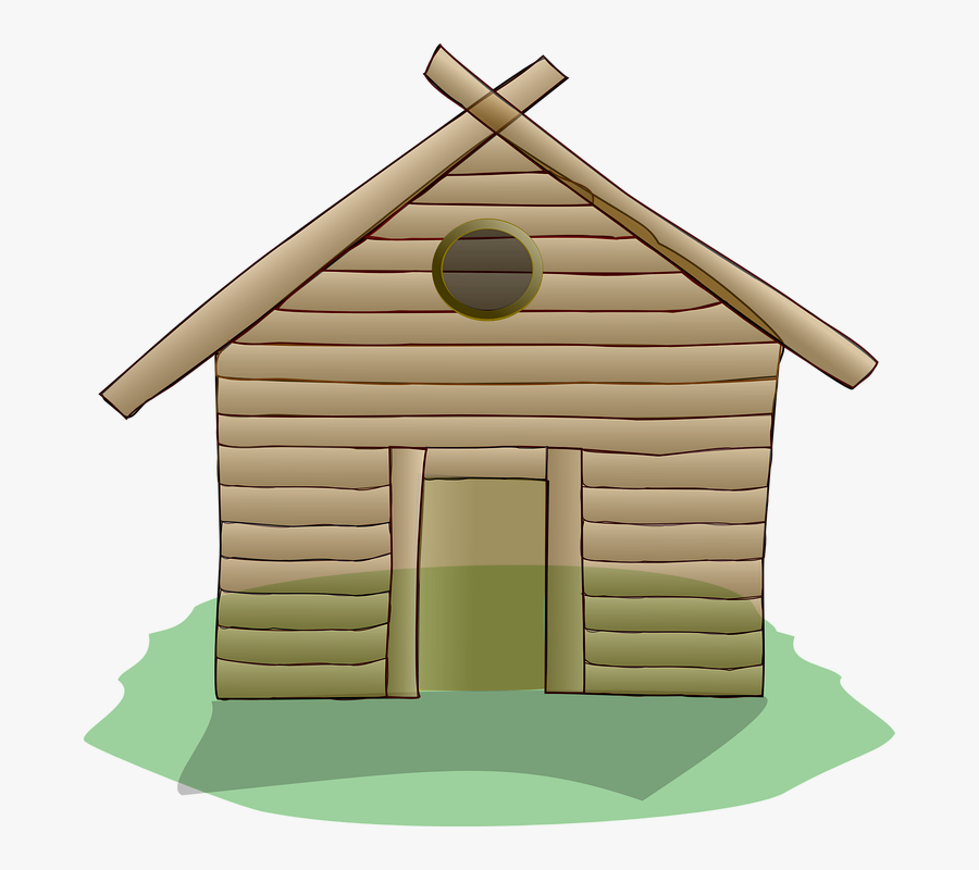 Buildings, Building, House, Home, Wooden, Silhouette - Wood Three Little Pigs Houses, Transparent Clipart