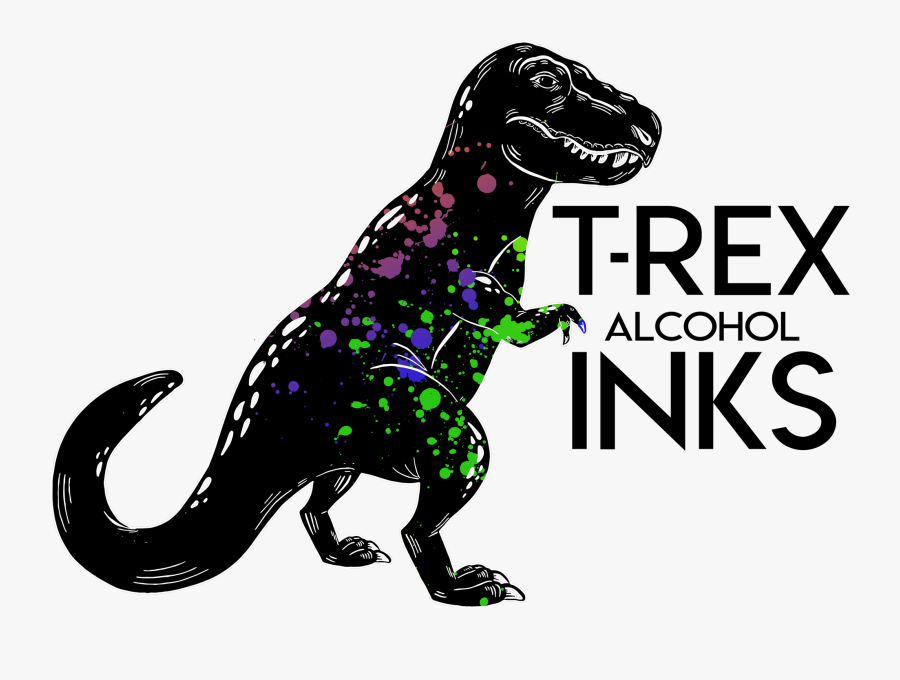 T-rex Alcohol Inks, Transparent Clipart