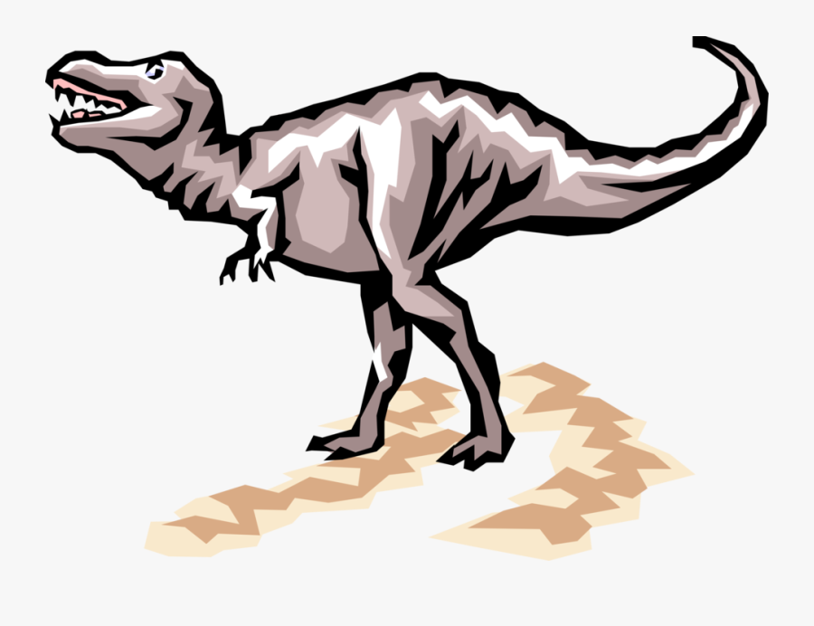 Vector Illustration Of Prehistoric Tyrannosaurus Rex - Does Claw Help The Animal Survive, Transparent Clipart
