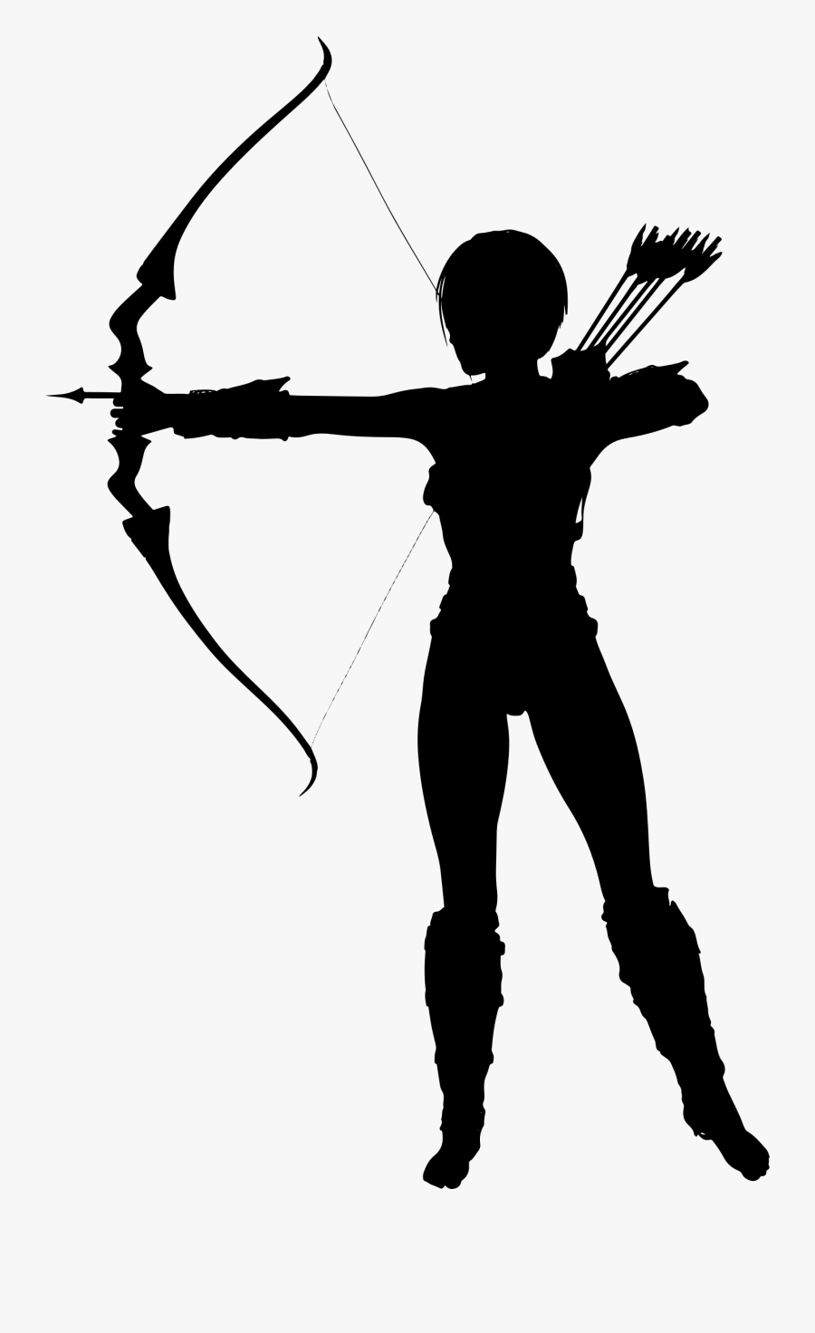 Arrow Clipart Silhouette - Silhouette Archery Png, Transparent Clipart