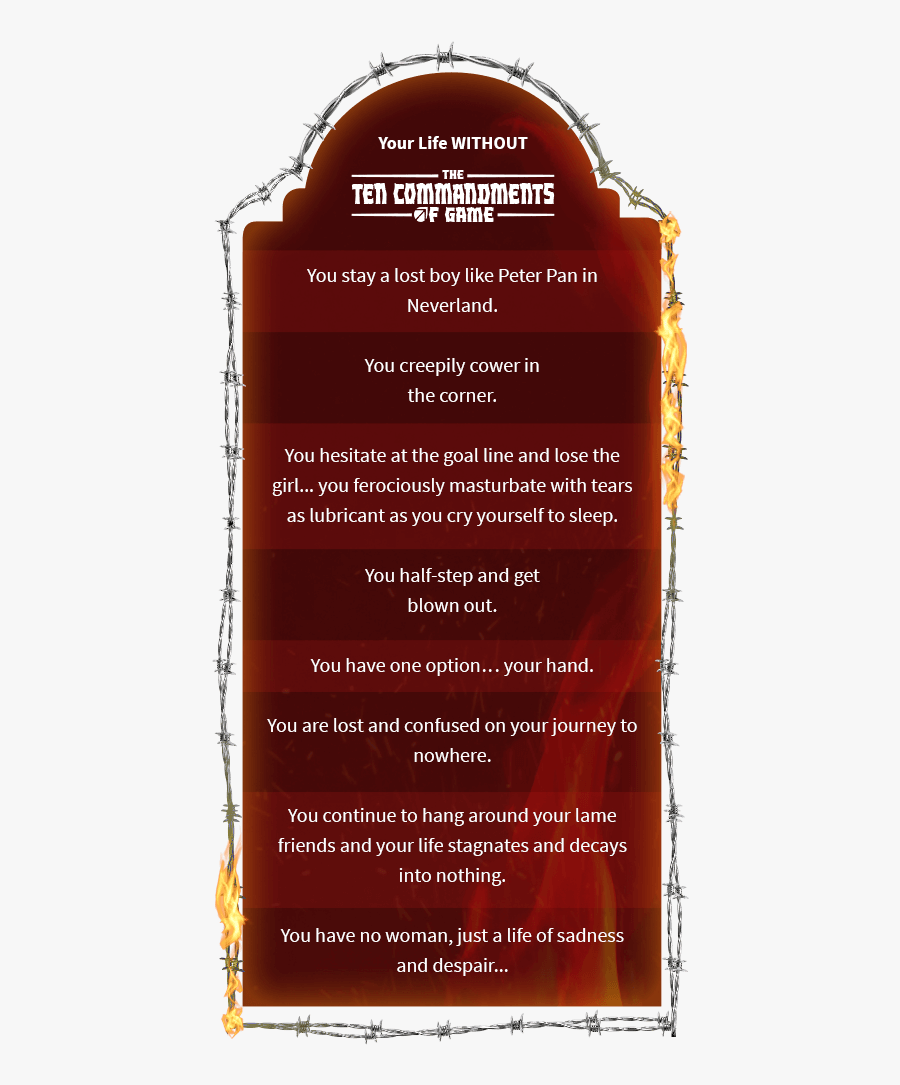 Ten Commandments Of Game Derek, Transparent Clipart