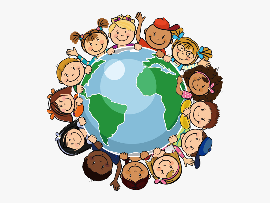On Child Childrens Globe Rights Of Universal Clipart - Niños Bola Mundo, Transparent Clipart