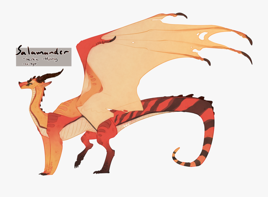 Collection Of Free Salamander Drawing Download On Ui - Wings Of Fire Skywing Realtense, Transparent Clipart