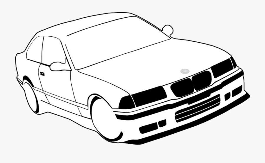 Graphic Free Download Magyardavid Magyar D Vid - Bmw E36 Black And White Png, Transparent Clipart
