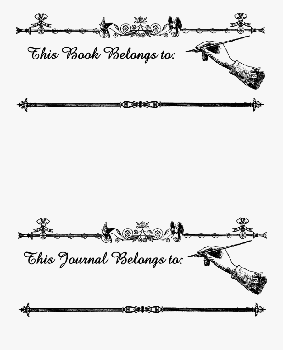 The Graphics Monarch Graphic Free - Free Printable Bookplates This Book Belongs, Transparent Clipart