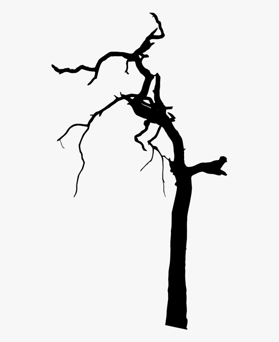 Spooky Tree Silhouette Png, Transparent Clipart
