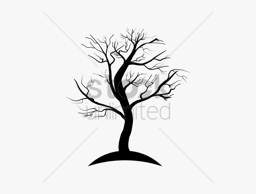Dead Tree Clipart Barren - Dead Tree Silhouette Vector, Transparent Clipart