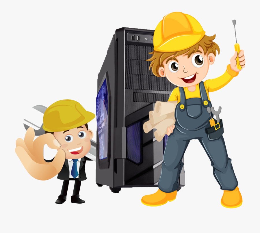 Cartoon File Maintenance Characters - Clipart Construction Workers, Transparent Clipart
