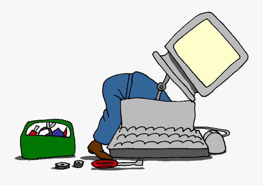 Clip Art Black And White Delplogdelplog We - Funny Computer Maintenance, Transparent Clipart
