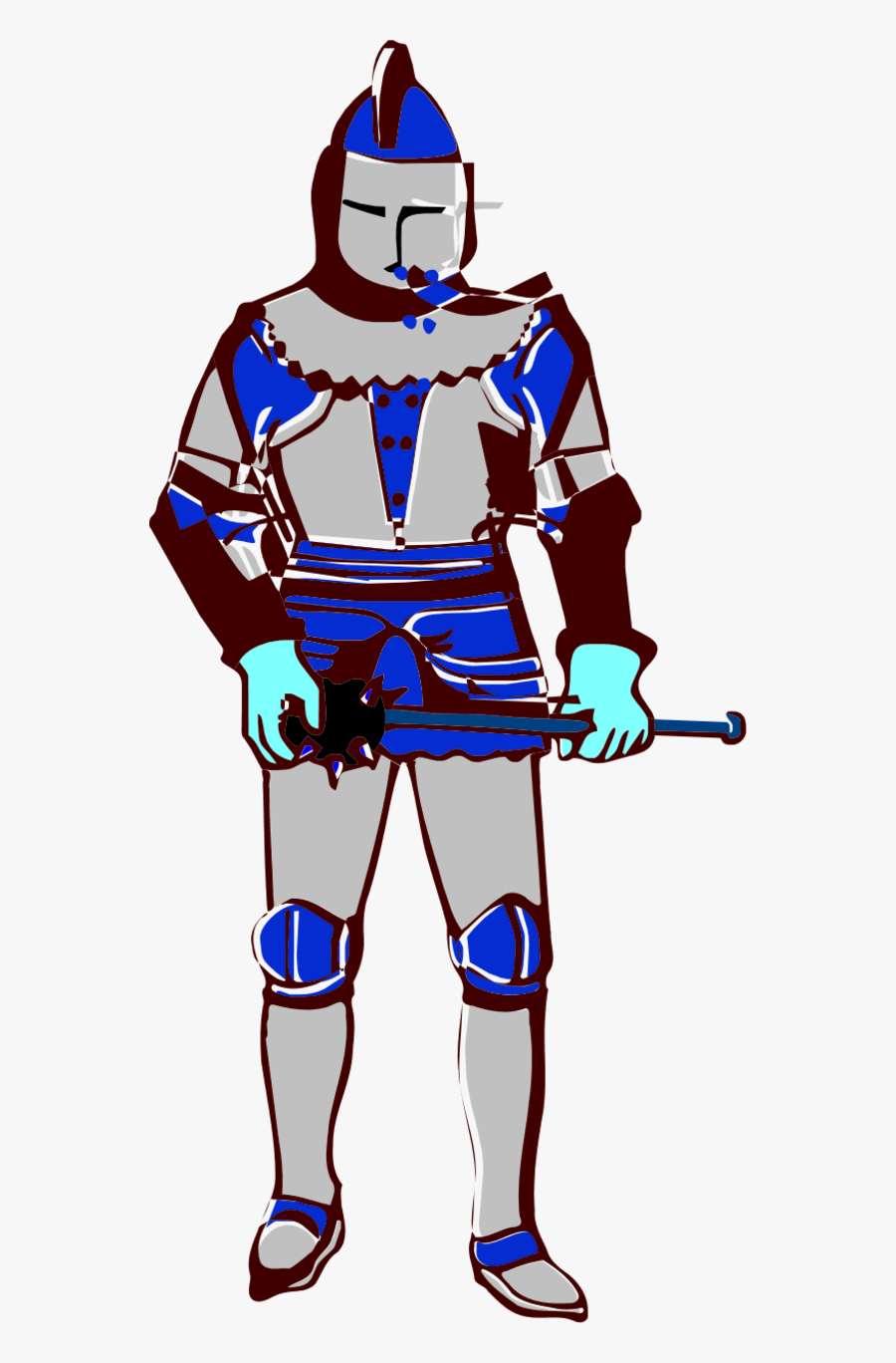 Vector Clip Art - Clip Art Medieval Knight, Transparent Clipart