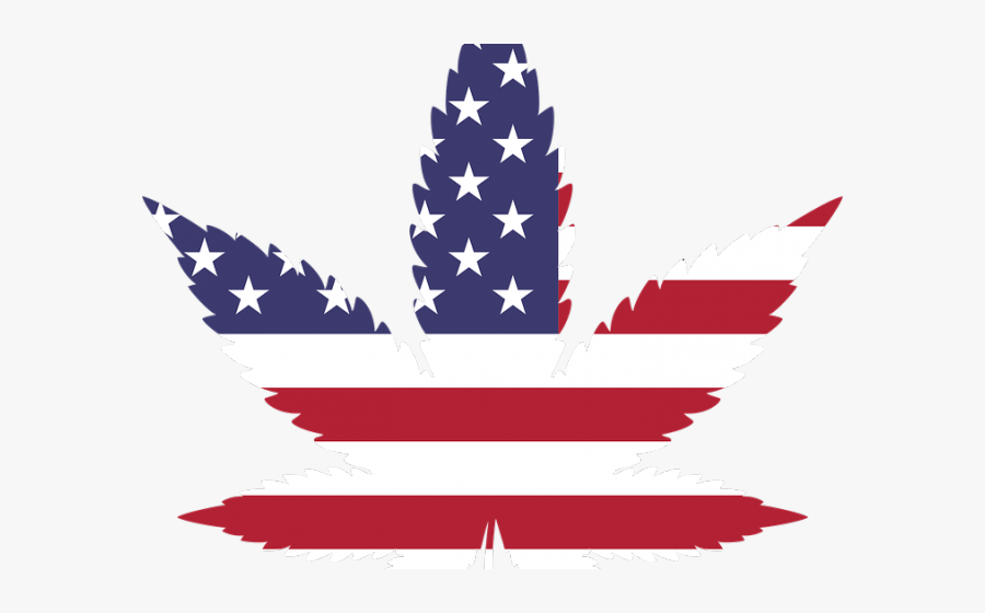 Boulder Clipart Veterans Day - Cannabis Leaf Usa Flag, Transparent Clipart