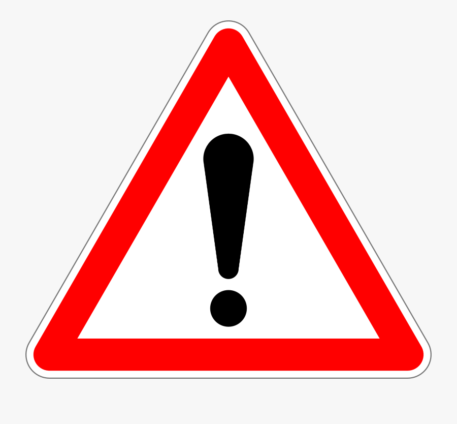 Traffic Sign, Sign, Proceed With Extra Caution - Empty Red Triangle Road Sign, Transparent Clipart