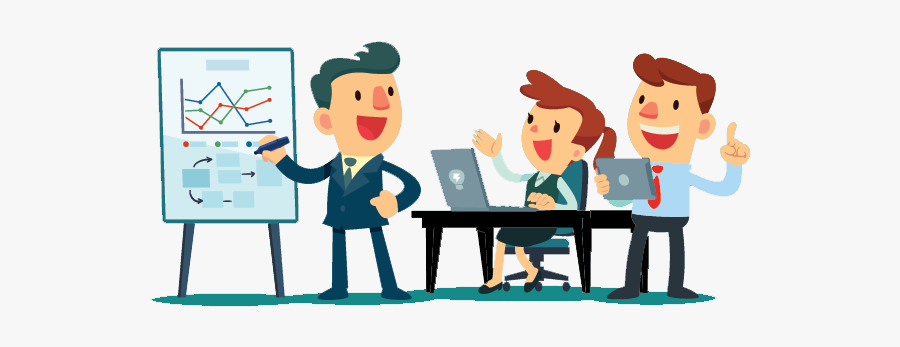 Man Presenting Cartoon, Transparent Clipart