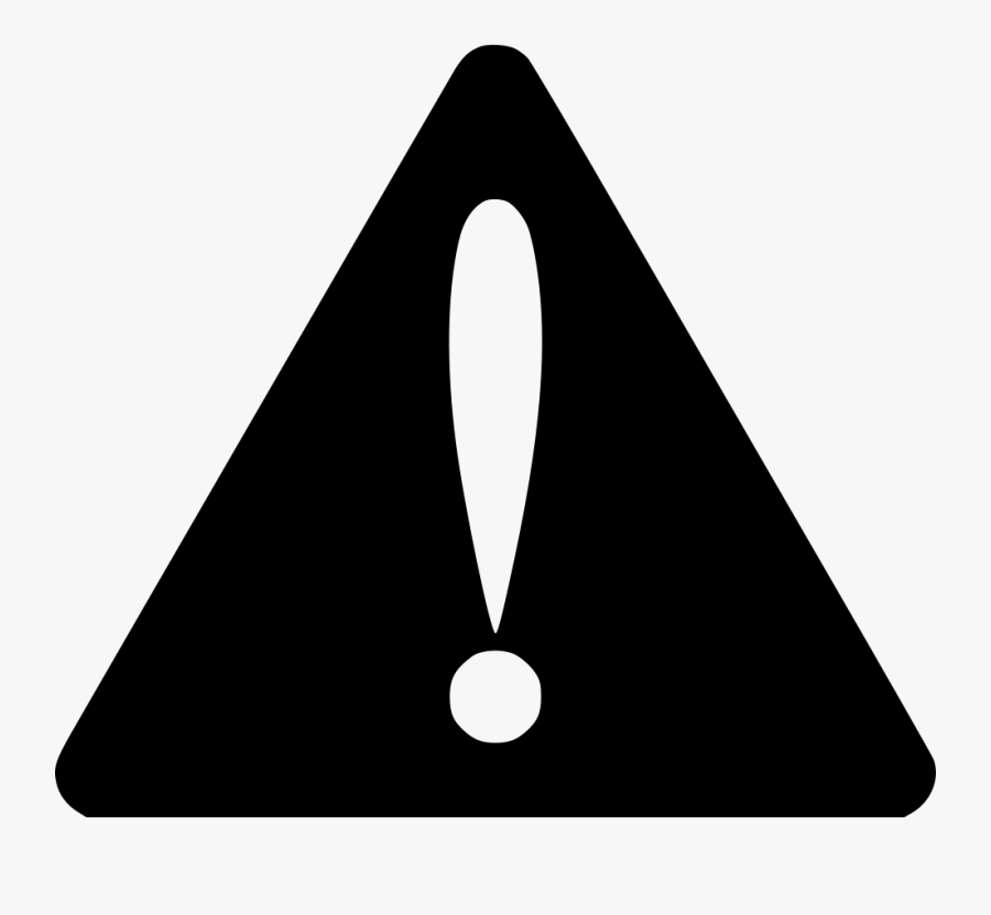 Alarm Attention Beware Caution - Black Warning Sign, Transparent Clipart
