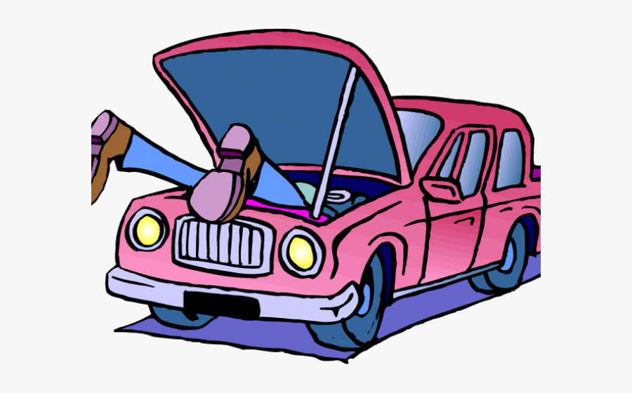 Engine Clipart Vehicle Maintenance - Under The Hood Cartoon, Transparent Clipart