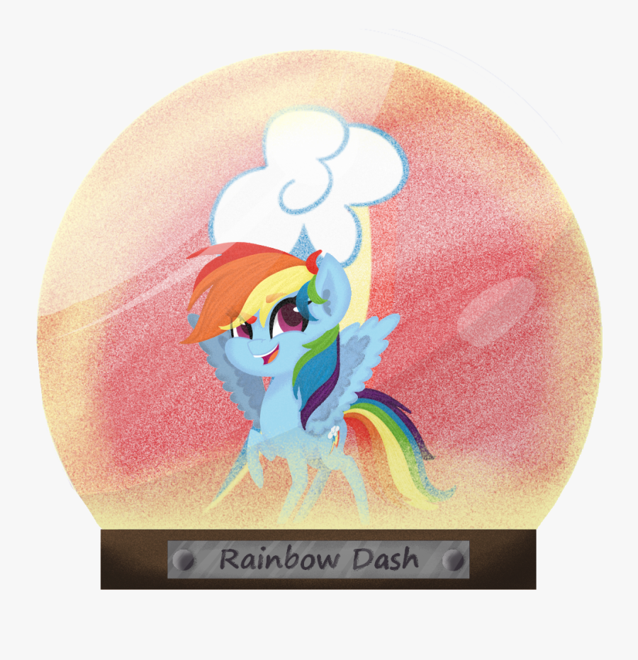 Snow Globe Rainbow Dash By Minibumbletea Snow Globe - Cartoon, Transparent Clipart