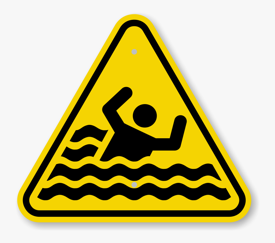 Transparent Drowning Clipart - Risk Of Drowning Sign, Transparent Clipart