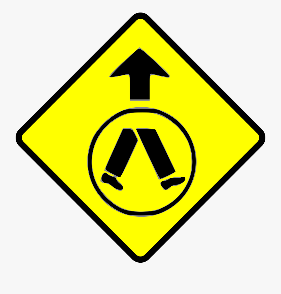 School Crossing Sign Clipart - Pedestrian Crossing Sign Australia, Transparent Clipart
