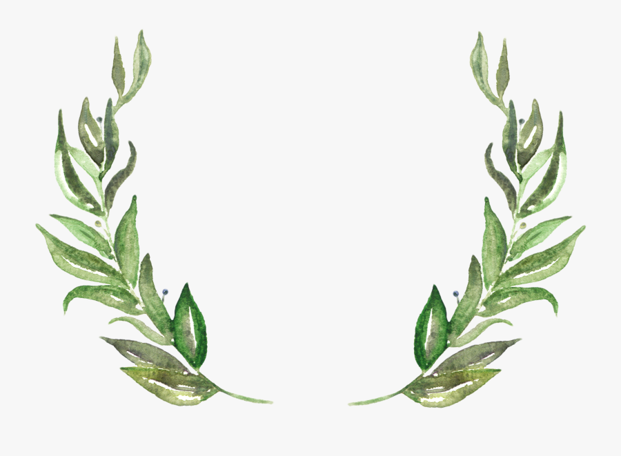 Leaf Wreath Tree Invitation Wedding Christmas Clipart - Watercolor Leaves Transparent Background, Transparent Clipart