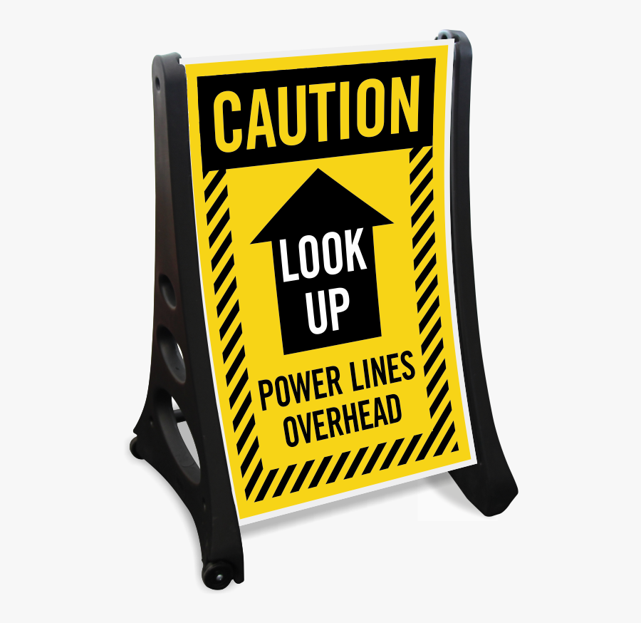 Danger Overhead Electrical Power Lines Sign Legal Signs - Sign, Transparent Clipart