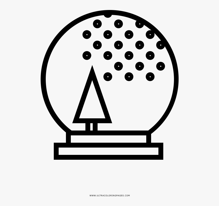 Snow Globe Coloring Page - Car Lift Icon Png, Transparent Clipart