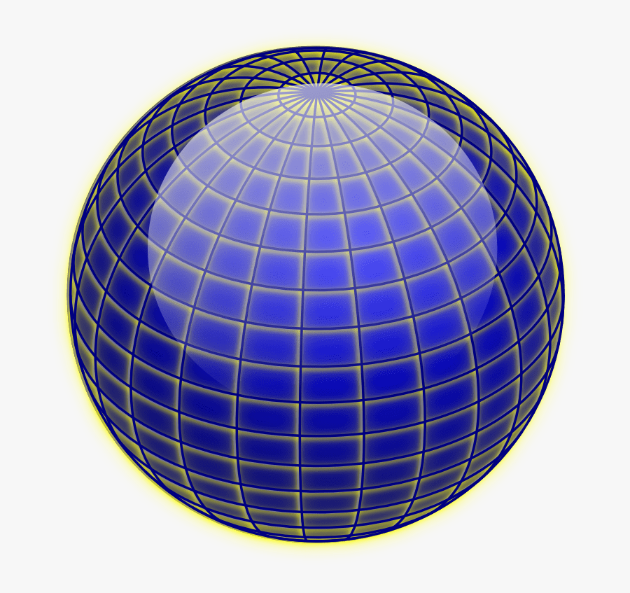 Blue Shiny Globe Png, Transparent Clipart